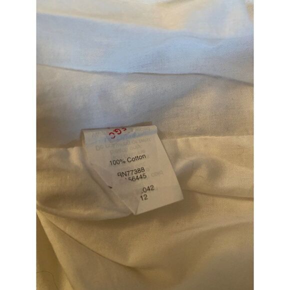 J. Crew, women's white lace front short sleeve blouse size 2 - Picture 5 of 7